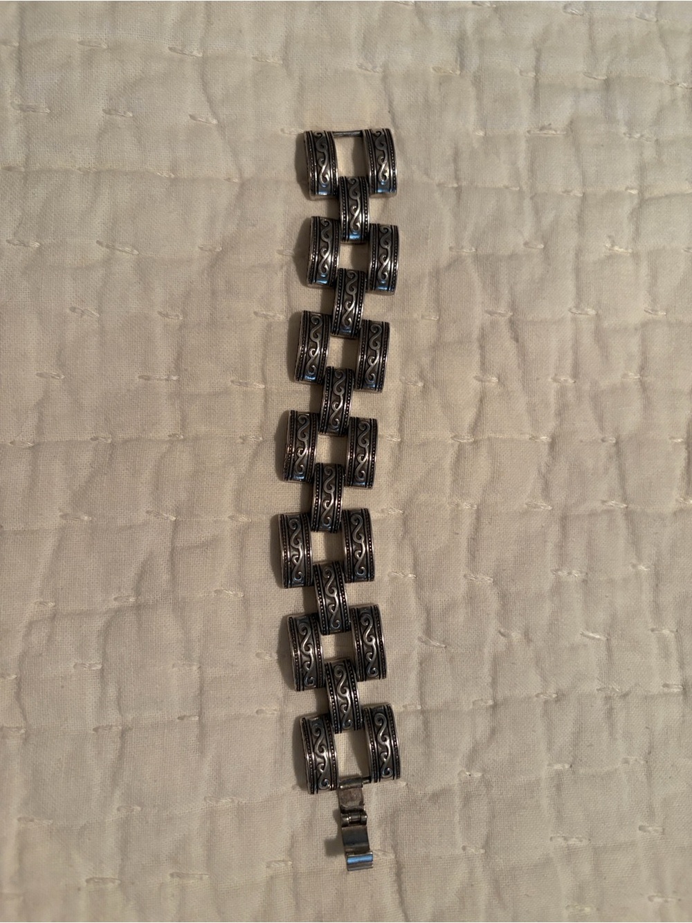 Brighton Silver-Tone Scroll Link Bracelet
